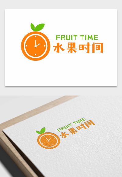 卡通简约水果店logo